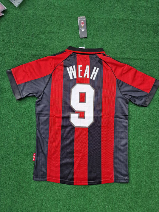 George Weah AC Mailand Retro-Fußballtrikot