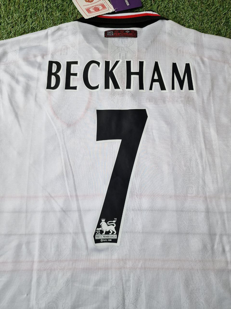 David Beckham Manchester United Weißes Retro-Fußballtrikot