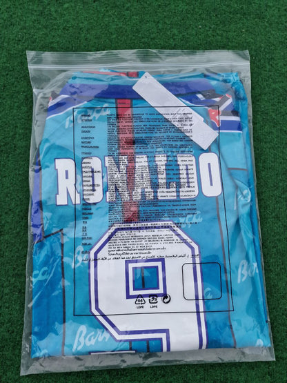 Ronaldo Nazario Barcelona 1996 1997 Retro Kids Football Jersey Soccer Shirt