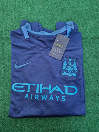 Sergio Kun Aguero Manchester City 2016 2017 Season Retro Jersey Maillot Trikot Maglia
