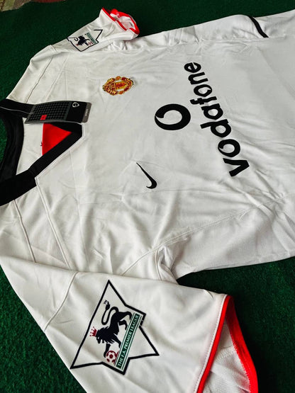 Diego Forlan Manchester United 2002 2004 Vodafone Sponsor Retro Jersey