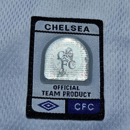 Didier Drogba 15 Chelsea Away 2004 Retro White Long Sleeve Jersey Trikot Kit Maillot Soccer Shirt