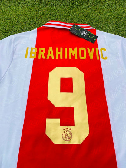 Zlatan Ibrahimovic Ajax Retro Golden Printing Jersey Trikot Soccer Shirt