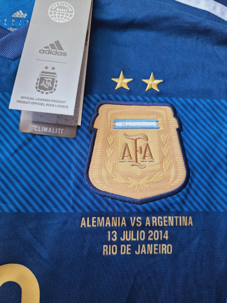 Lionel Messi Argentinien WM 2014 Retro-Fußballtrikot