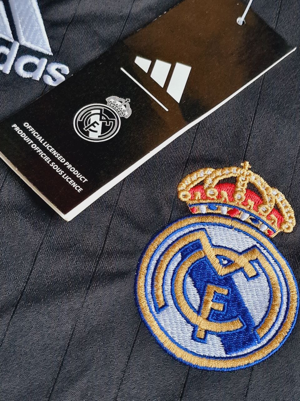 Ronaldo Nazario Real Madrid Black Retro Long Sleeve Football Jersey