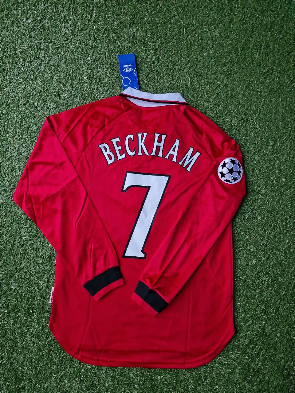 David Beckham Manchester United Rotes Retro-Fußballtrikot