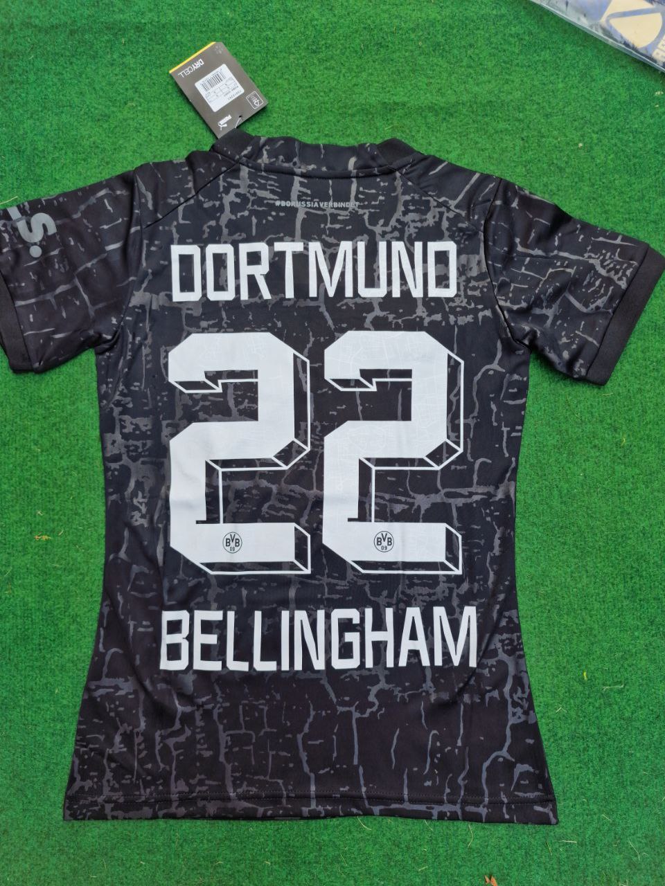 Jude Bellingham Borussia Dortmund Schwarzes Retro-Fußballtrikot
