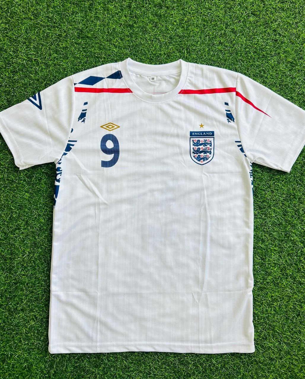 Wayne Rooney 2007–09 England-Retrotrikot in Weiß
