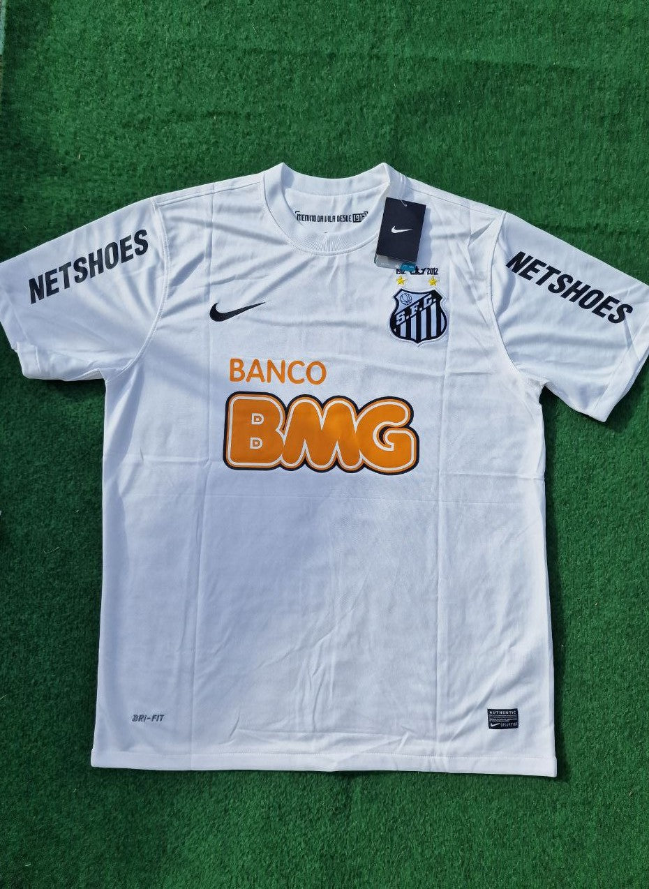 Neymar Jr Santos FC White Retro Football Jersey