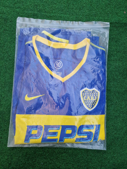 Carlos Tevez Boca Juniors 2003 2004 Retro Long Sleeve Jersey Maillot Trikot Maglia