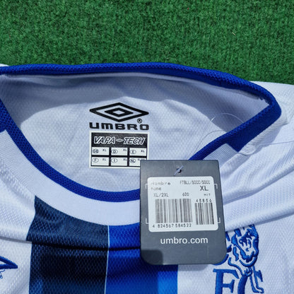 Didier Drogba 15 Chelsea Away 2004 Retro White Long Sleeve Jersey Trikot Kit Maillot Soccer Shirt