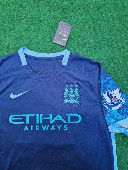 Sergio Kun Aguero Manchester City 2016 2017 Season Retro Jersey Maillot Trikot Maglia