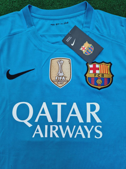 Neymar JR Barcelona 2015-2016 Champions League Retro Jersey Maillot Trikot Maglia Soccer Shirt