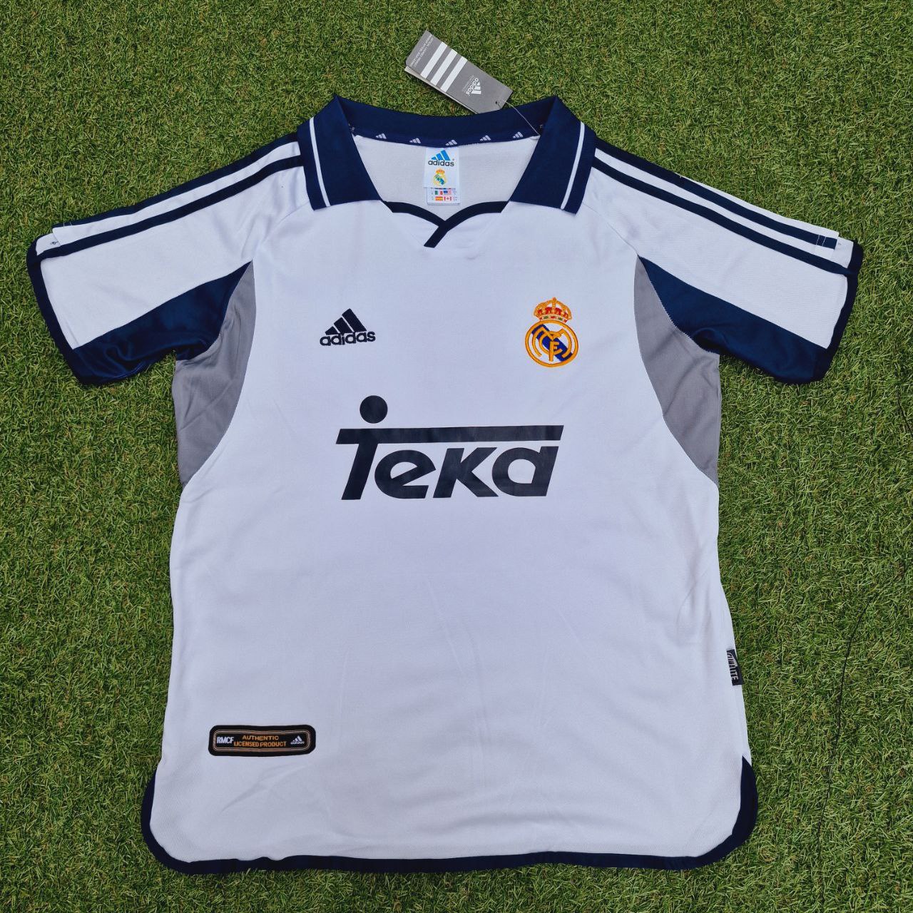 Zinédine Zidane, Real Madrid, weißes Retro-Trikot