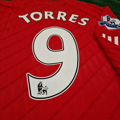 Fernando Torres Liverpool 2010 2012 Season Long Sleeves Red Retro Jersey Trikot Soccer Shirt