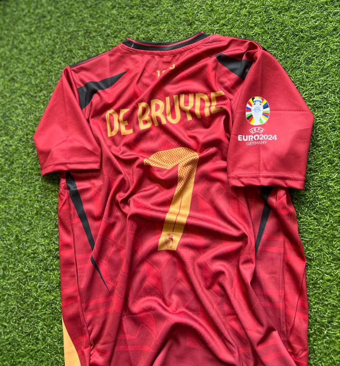 Euro 2024 Kevin De Bruyne Belgium Red Jersey