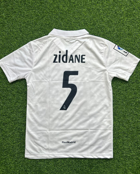Zinédine Zidane, Real Madrid, weißes Retro-Trikot