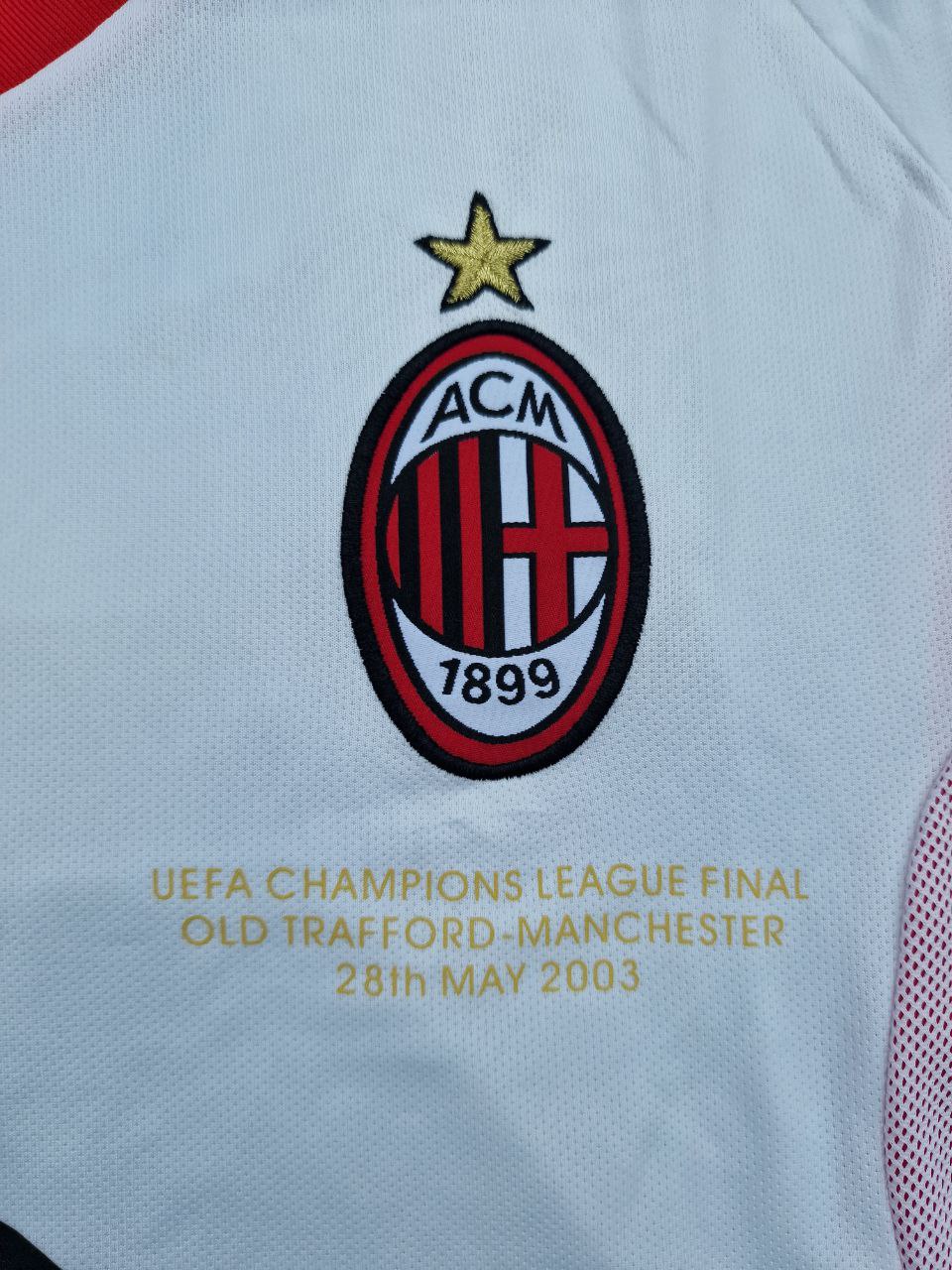 2003 Andry Schevchenko AC Milan White Retro Jersey
