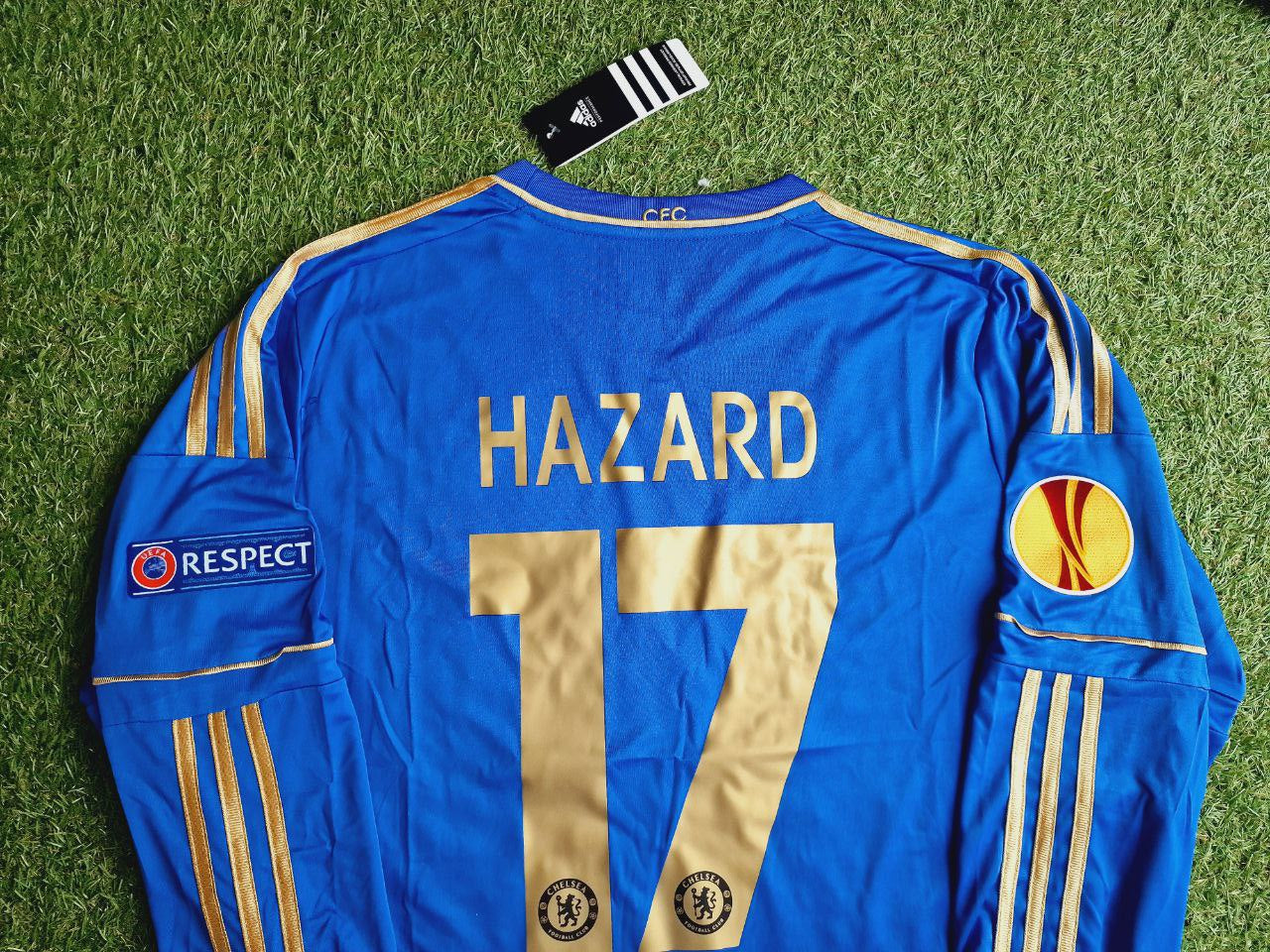 Eden Hazard Chelsea Blaues Retro-Fußballtrikot