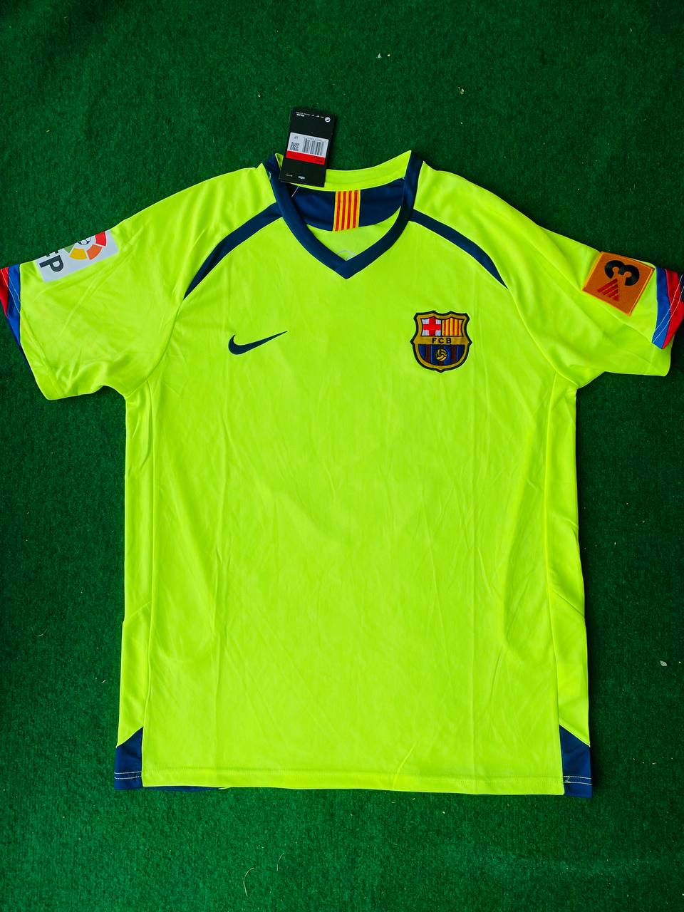 Ronaldinho Barcelona  Retro Yellow  Football Jersey