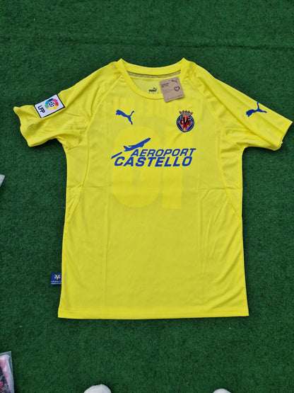 Diego Forlan 5 – Villarreal 2009–2010 Retro Home Kit Jersey – | Trikot | Maillot Soccer Shirt