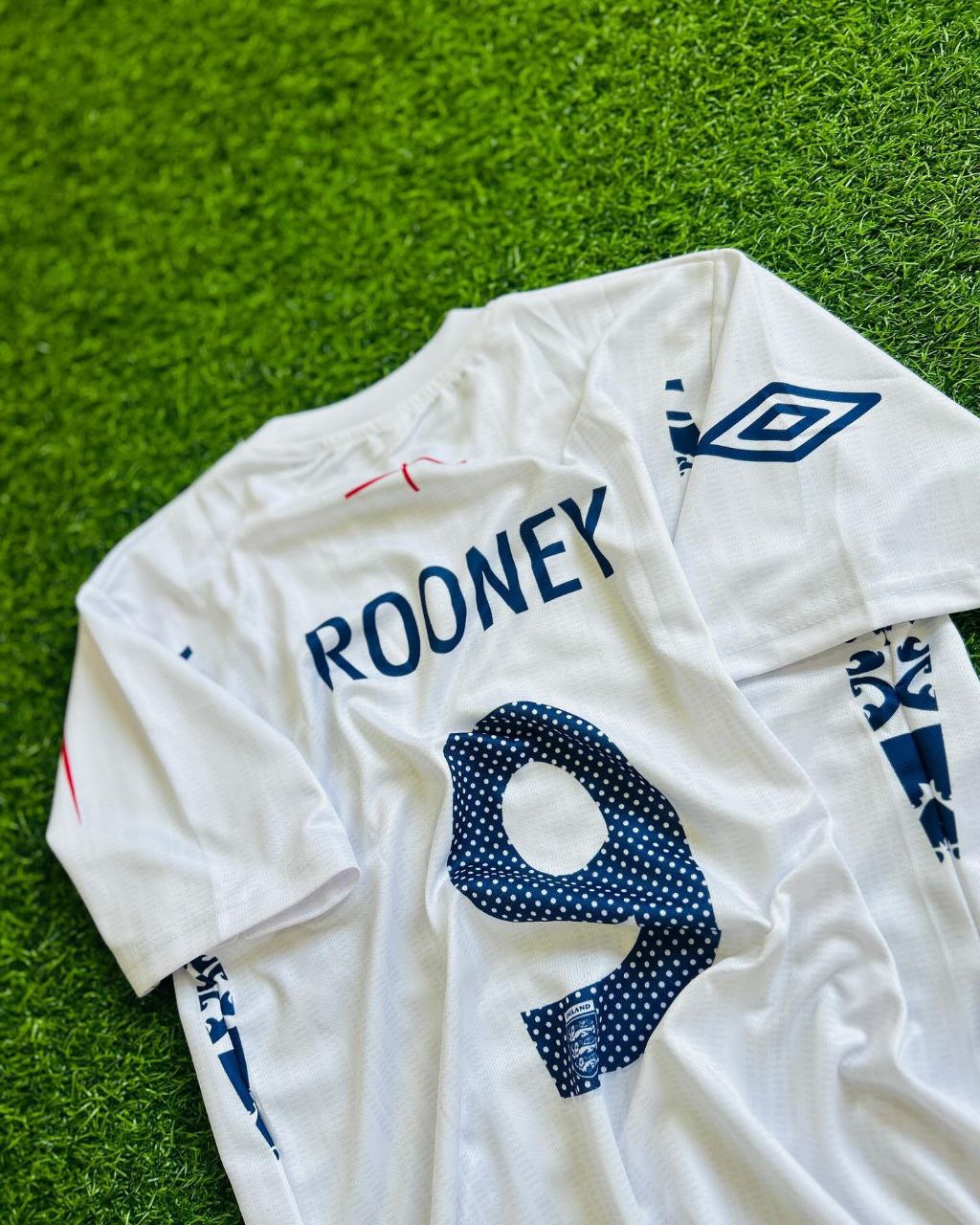 Wayne Rooney 2007–09 England-Retrotrikot in Weiß