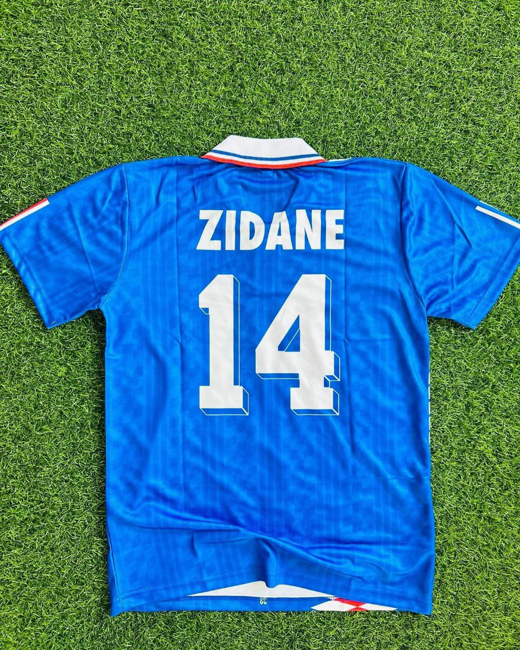 Zinédine Zidane 1994-95 France Blue Retro Jersey