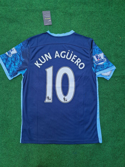 Sergio Kun Aguero Manchester City 2016 2017 Season Retro Jersey Maillot Trikot Maglia