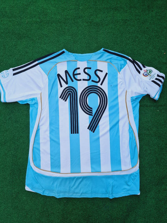 2006 World Cup Lionel Messi Retro Argentina Retro Jersey Maillot Trikot Maglia