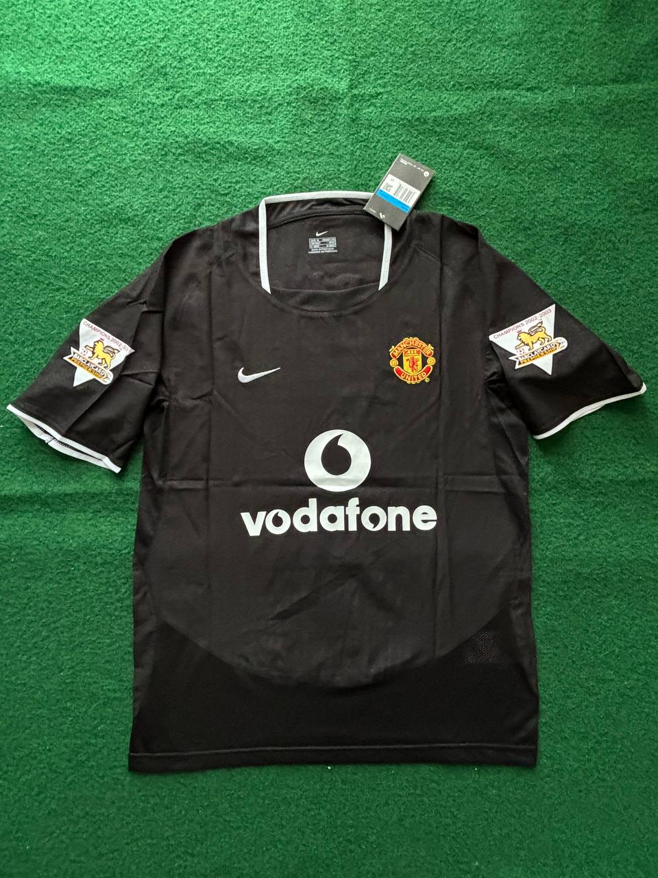 Diego Forlan Manchester United 2003-2004 Away Black Retro Football Jersey