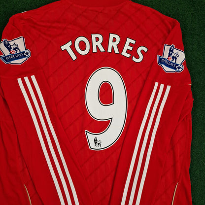 Fernando Torres Liverpool 2010 2012 Season Long Sleeves Red Retro Jersey Trikot Soccer Shirt