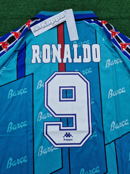 Ronaldo Nazario Barcelona 1996 1997 Retro Kids Football Jersey Soccer Shirt