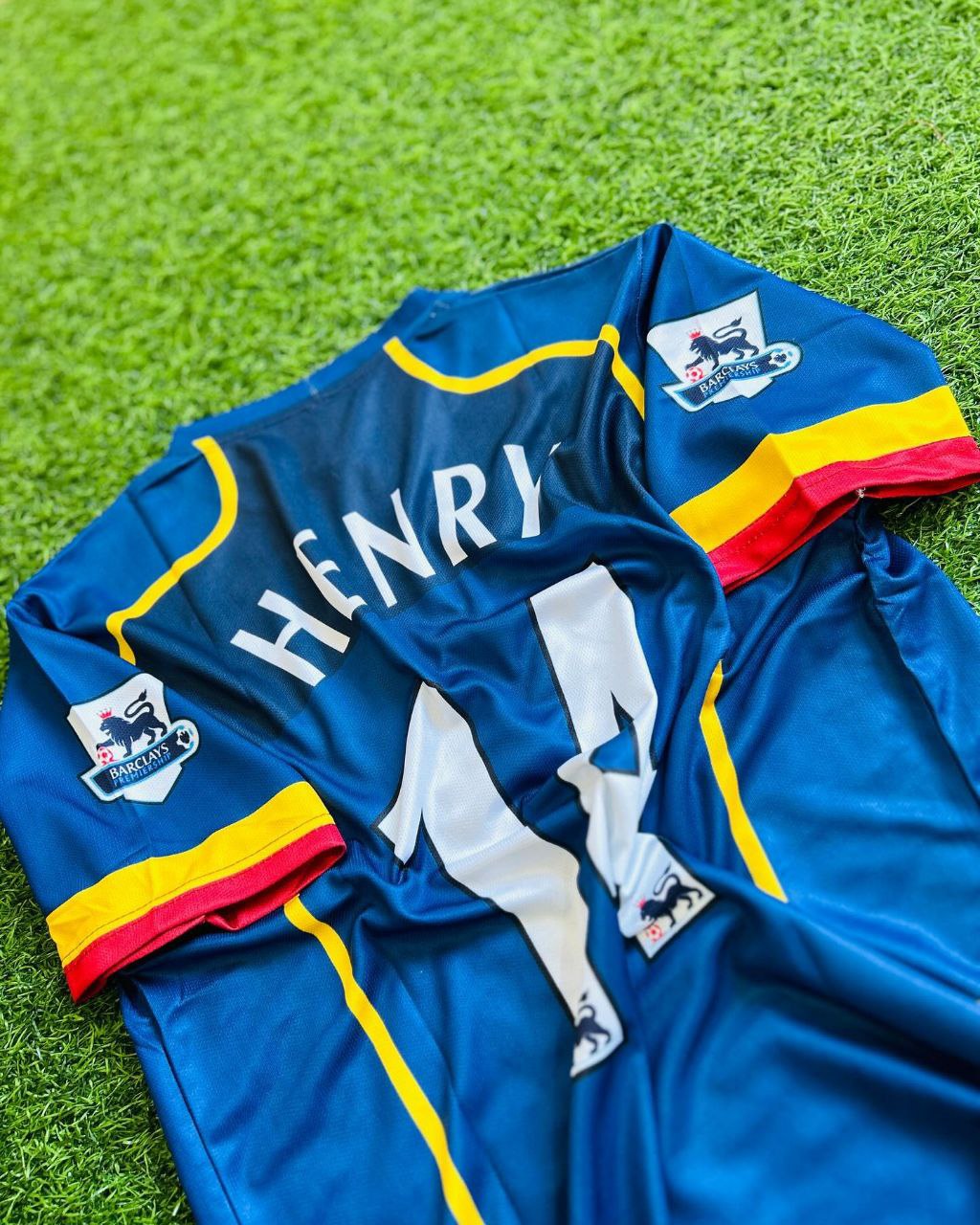 Thierry Henry 2004–05 Arsenal Blaues Retro-Trikot