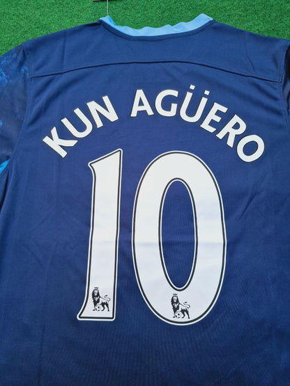 Sergio Kun Aguero Manchester City 2016 2017 Season Retro Jersey Maillot Trikot Maglia