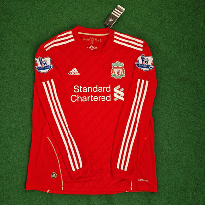 Fernando Torres Liverpool 2010 2012 Season Long Sleeves Red Retro Jersey Trikot Soccer Shirt