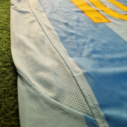 Ronaldinho Gaucho Barcelona 2008 Away Blue Retro Jersey Kit Trikot Maillot Soccer Shirt