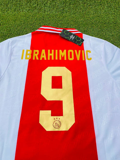 Zlatan Ibrahimovic Ajax Retro Golden Printing Jersey Trikot Soccer Shirt