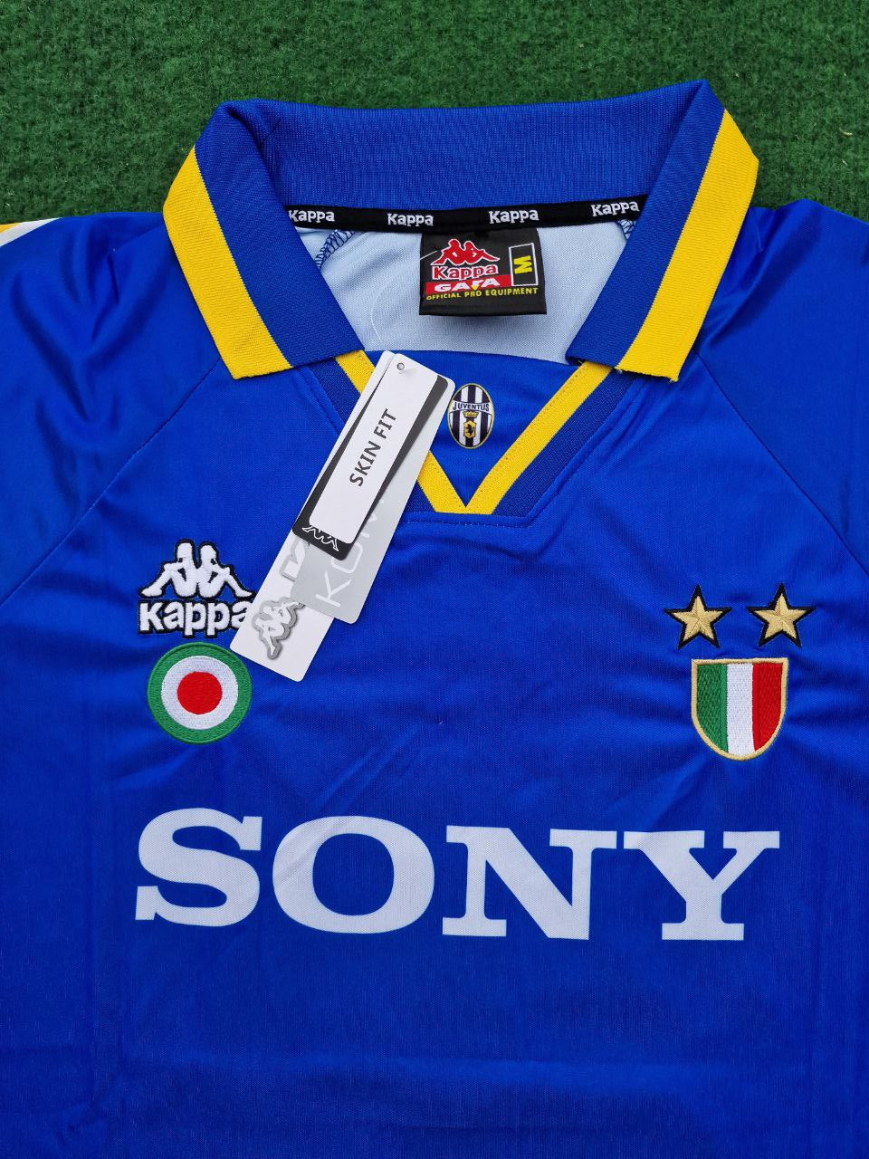 Del Piero Juventus Blaues Retro-Fußballtrikot