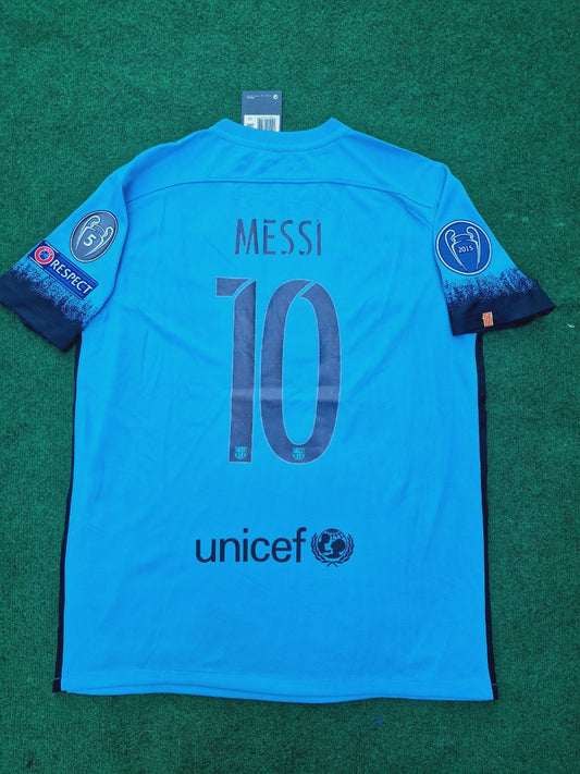 15/16 Lionel Messi Barcelona Champions League Retro Jersey Maillot Knitwear Maglia