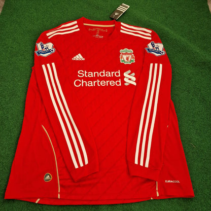 Fernando Torres Liverpool 2010 2012 Season Long Sleeves Red Retro Jersey Trikot Soccer Shirt