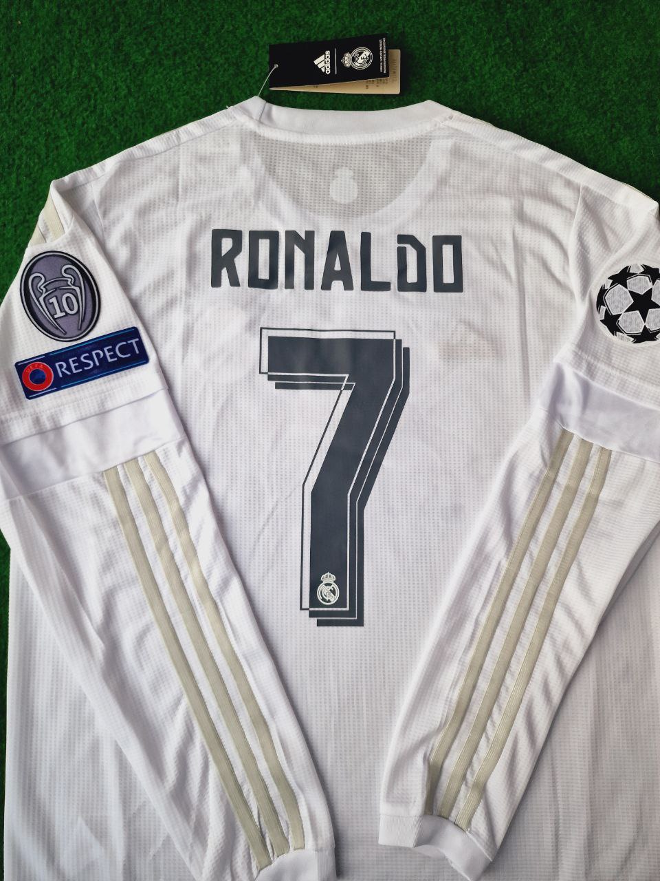 Cristiano Ronaldo Real Madrid White Retro Football Jersey