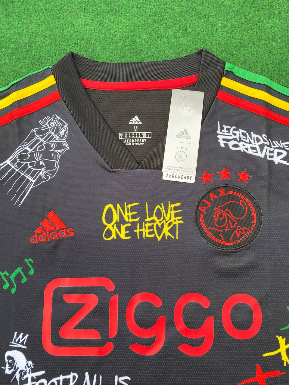 AFC Ajax x Bob Marley Three Little Birds Gedenk-Sonderedition Fußballtrikot Maillot Trikot Maglia Camiseta