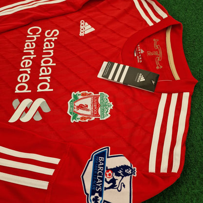 Fernando Torres Liverpool 2010 2012 Season Long Sleeves Red Retro Jersey Trikot Soccer Shirt
