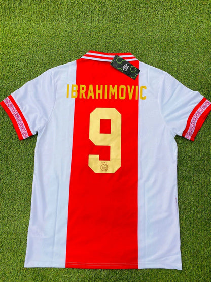 Zlatan Ibrahimovic Ajax Retro Golden Printing Jersey Trikot Soccer Shirt
