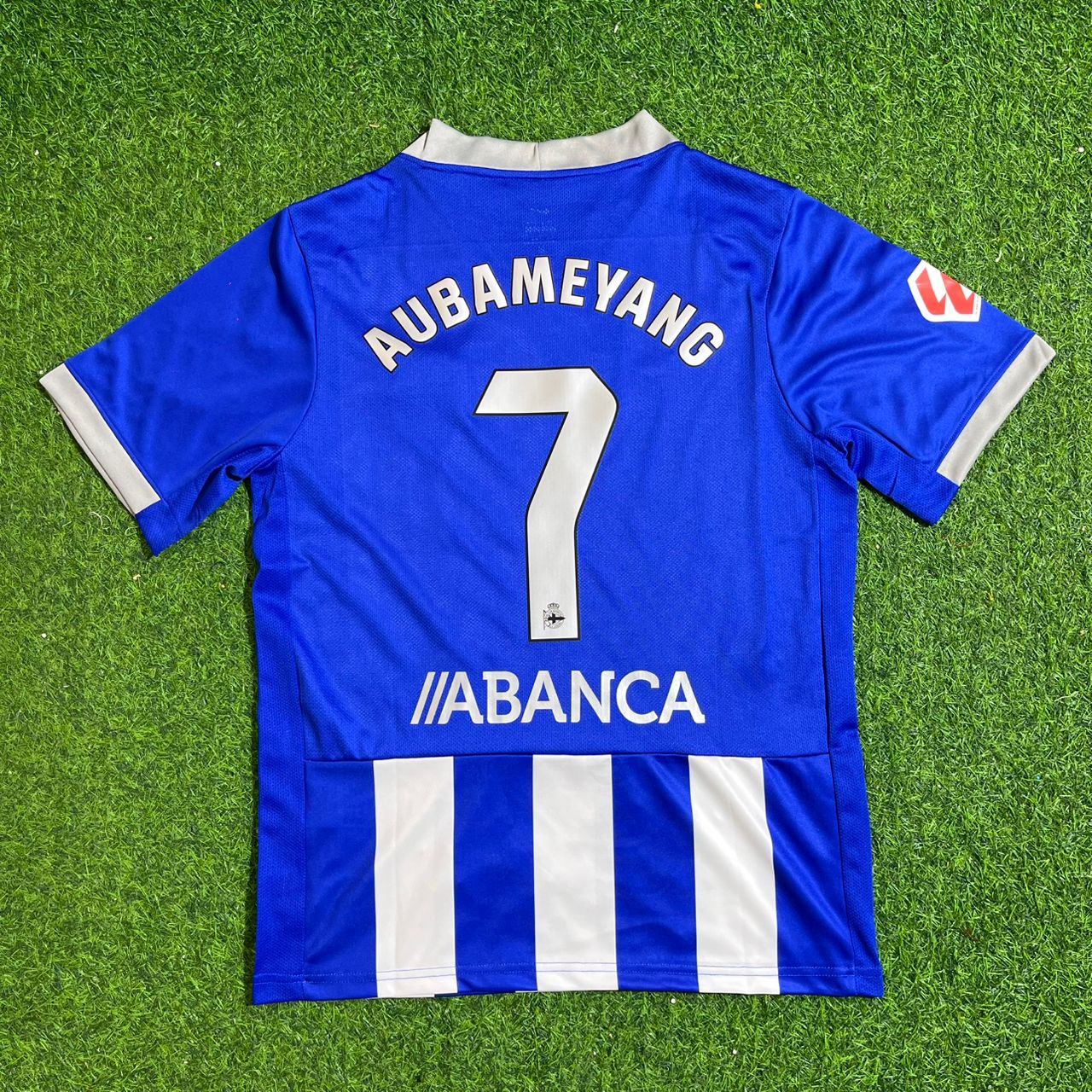 Pierre-Emerick Aubameyang Deportivo 2026/2027 New Season Home Blue White Football Jersey Trikot Maillot