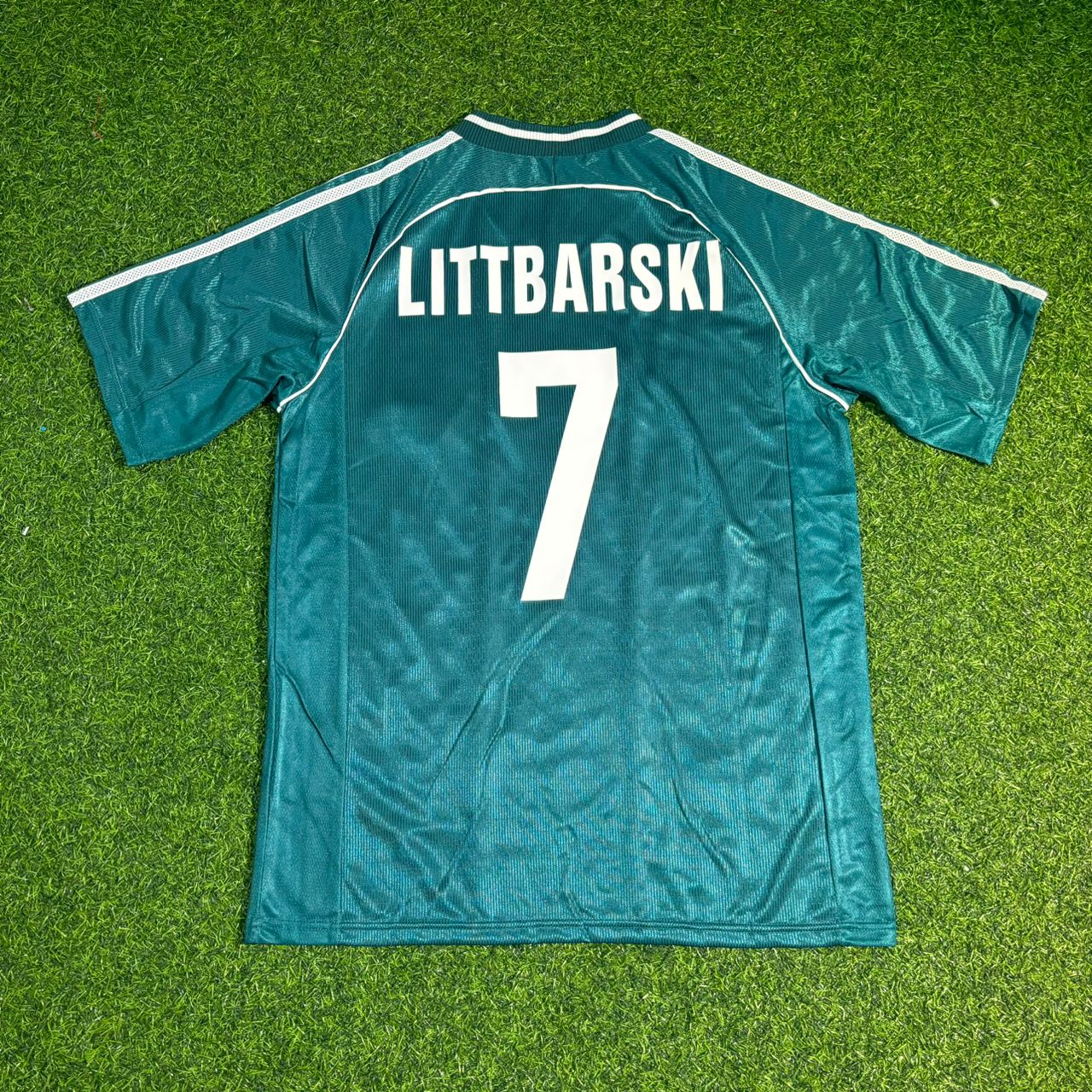 Pierre Littbarski #7 Deutschland Auswärts Retro Fußballtrikot Grün