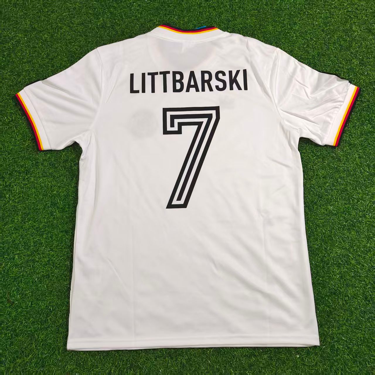 Pierre Littbarski #7 Deutschland 1986 Weltmeisterschaft Retro Trikot Wein