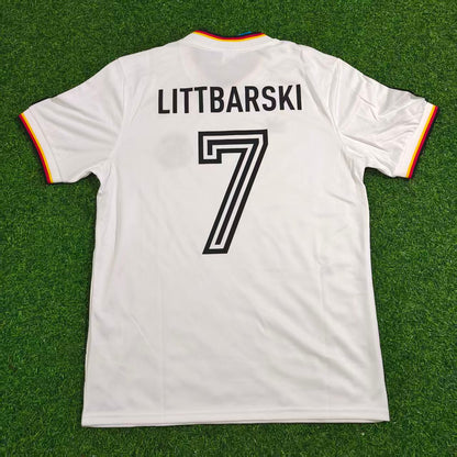 Pierre Littbarski #7 Deutschland 1986 Weltmeisterschaft Retro Trikot Wein