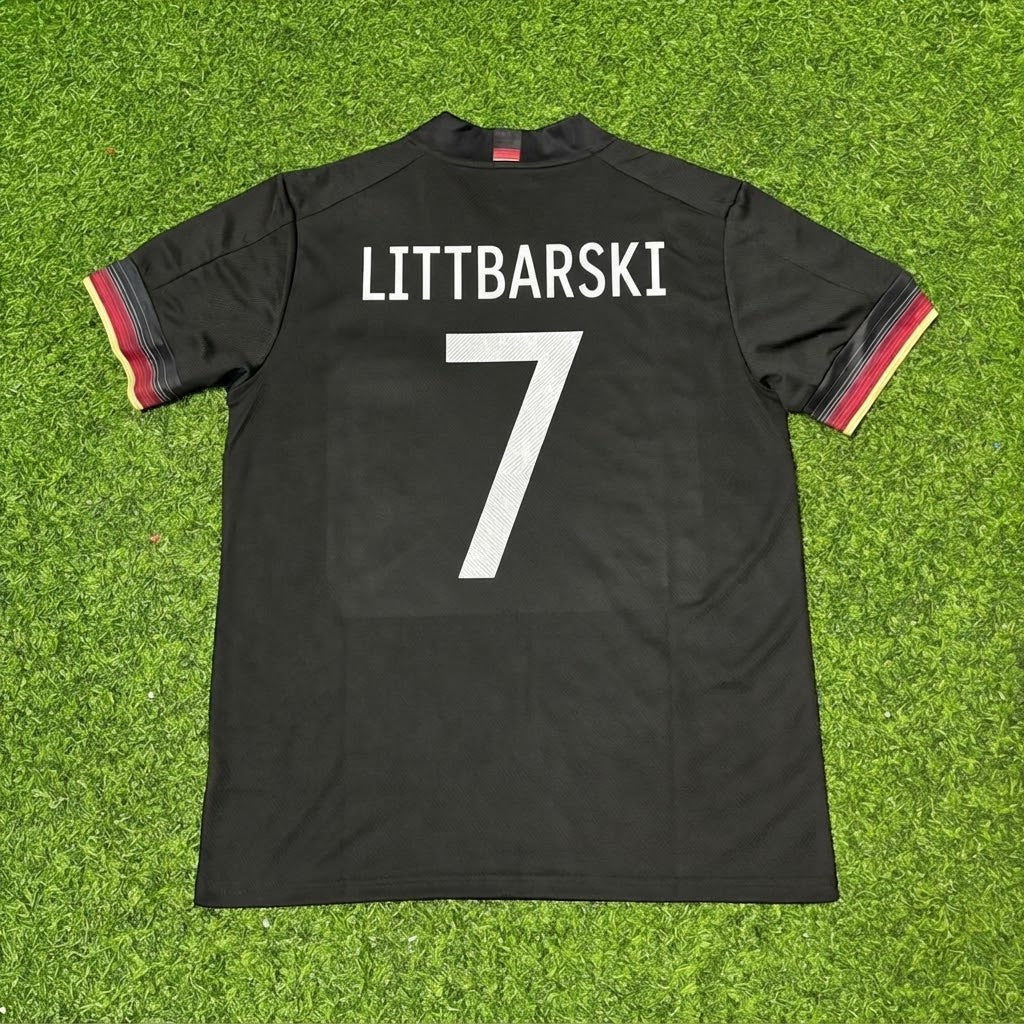 Pierre Littbarski #7 Germany Black Retro Football Jersey