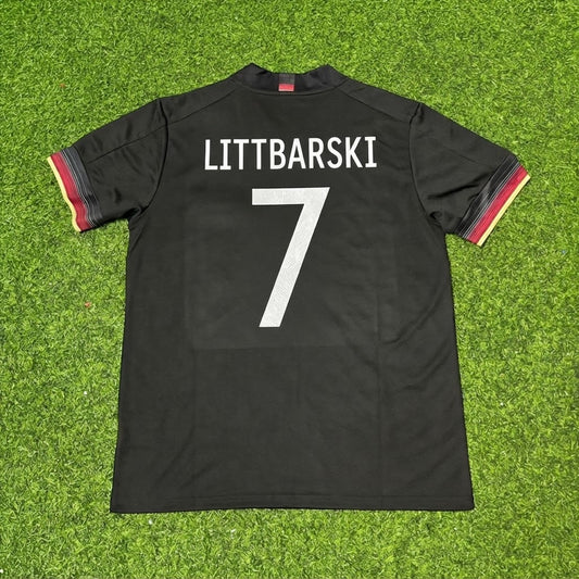 Pierre Littbarski #7 Germany Black Retro Football Jersey